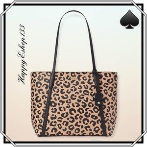 ♠️ kate spade Cara Leopard Graphic Print Large Tote Bag